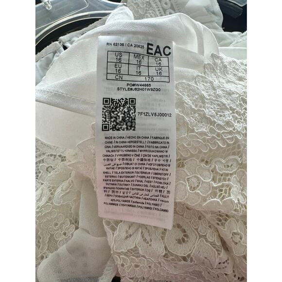 Guess White Lace Ruffle Trim Sleeveless Top Size Girls 16 - Picture 6 of 15